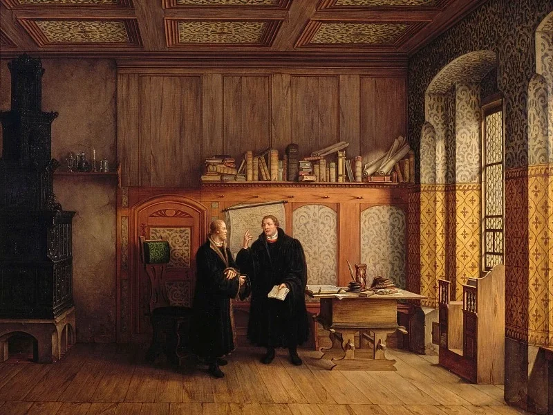 1772-Carl Friedrich Hampe - La sala di Lutero a Wittenberg